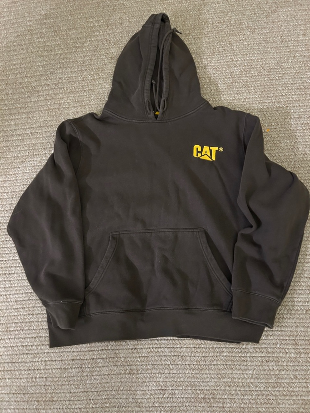 CAT brown hooded sweatshirt,XXL